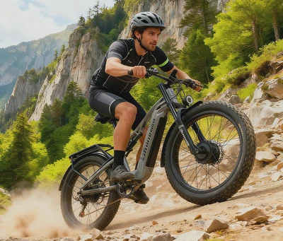 2000W Dual Motor 48V Electric Bike Off-road Long-Range 26" Fat Tire E-Bike - Image 1 of 4