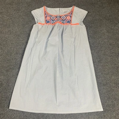 Vestido feminino Southern Tide 8 listrado azul Seersucker bordado luxo costeiro - Imagem 1 de 4