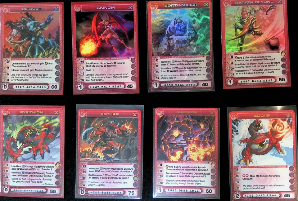 Chaotic 8-Card Underworld Super Rare/Gold Letter Rare Lot TCG CCG (*) - Image 1 of 1
