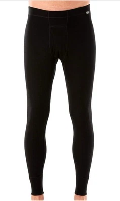 MERIWOOL Mens Base Layer 100% Merino Wool Thermal Pants Size XL Black 240g