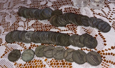 Lot of 80 WW-2 Nickels 1942-43-44-45 Mints P-D-S "35% Silver" - Image 1 of 4