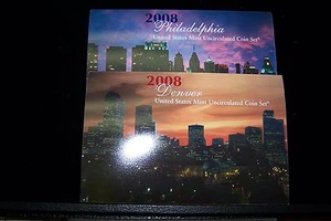 2008 United States Mint Uncirculated Coin Set + 28-Coin Set + P & D Mint - Picture 1 of 2