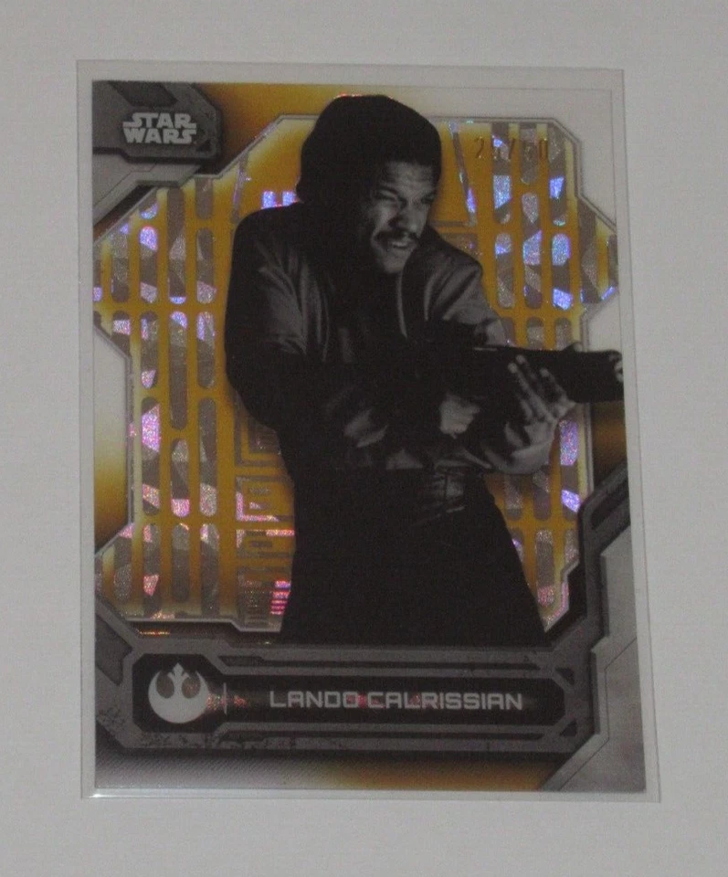 Topps Star Wars High Tek 2024 Lando Calrissian Black & White Variation Gold /50 - Image 1 of 2