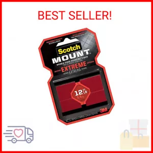 Scotch Extreme Mounting Strips, Double-Sided Heavy Duty Tape, 8 Strips, 1 in x 3 - Picture 1 of 2