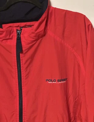 Vintage Polo Sport Ralph Lauren Jacket Mens Mesh Lining Red Sz XXL. - Image 1 of 4