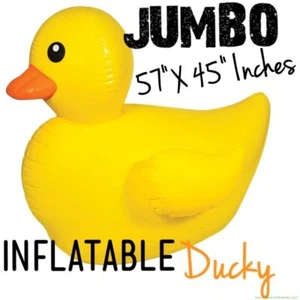 RIESIGE aufblasbare schwimmende Gummi-Ente ~ Geburtstag Pool Spielzeug Party Outdoor Spaß - Bild 1 von 4