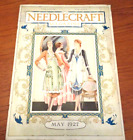 Antique May 1927 Needlecraft Magazine Womens Children Mens Fashion Home Lace