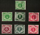 Ireland  1940-70 Sc# J1-J4, Lot of 7 Stamps Used