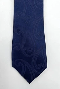 NEW WITH TAGS - Michael Kors NAVY Men's Rich Texture Paisley Silk Tie - One Size - Picture 1 of 6