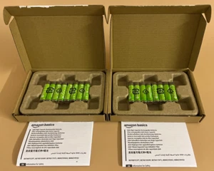 2 x Amazon Basics AAA High-Capacity 850mAh NiMH Rechargeable 16 Batteries total - Picture 1 of 7