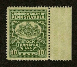 Pennsylvania Commonwealth Revenue Stock Transfer Tax 10c Stamp 1920? XF+ MNH - Picture 1 of 4