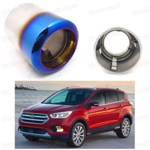 Car Exhaust Muffler Tip Tail Pipe Trim Blue for Ford Kuga Escape 2013-2017 #1045 - Picture 1 of 6