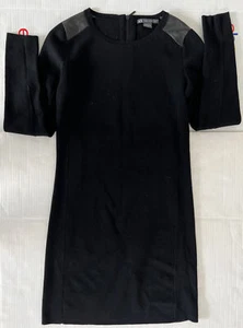 AX Armani Exchange women’s XS Black longsleeve knit Pencil Dress zip up back - Picture 1 of 8