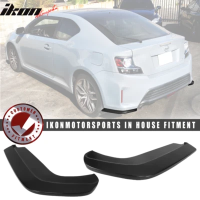 Fits 14-16 Scion TC Rear Bumper Lip Splitters Unpainted PU Side Corner Aprons - Imagem 1 de 4