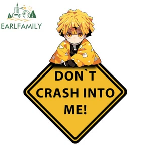 EARLFAMILY 5.1" Advertencia Demonio No Te Choques Into Me Calcomanías Vinilo Baúl Adhesivo - Imagen 1 de 3