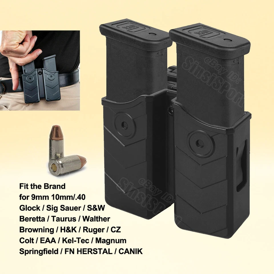 SR9 MAX-9 Double Magazine Holster For Ruger SR9 MAX 9 SR40 Security 9 Mag Pouch - Image 1 of 4