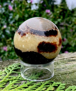 246.2g CLASSIC NATURAL DRAGON SEPTARIAN CRYSTAL HEALING SPHERE Reiki MOROCCO - Picture 1 of 5
