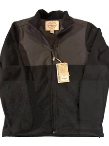 St. John’s Bay Men’s Zip Up Wind block Fleece Jacket Size Small Black NWT - Picture 1 of 5