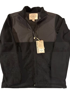 St. John’s Bay Men’s Zip Up Wind block Fleece Jacket Size Small Black NWT - Image 1 of 4