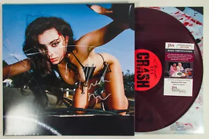 Charli XCX Signed Autographed CRASH Red Black Marble Vinyl Album PROOF JSA Brat - Picture 1 of 6