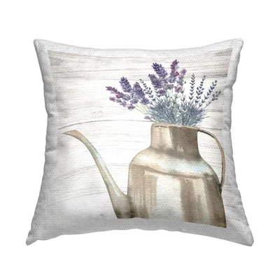 Lavender Herbs Country Vase Outdoor Printed Pillow, 18 x 18, Purple - Image 1 of 4