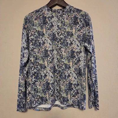 Simms Long Sleeve T-shirt Medium SolarFlex 100% Polyester UV Protection Camo - Image 1 of 4