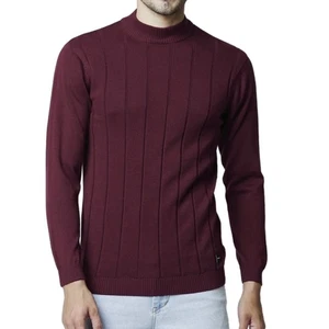 Jos. A. Bank Traveler NWT 100% Merino Mock Neck Wine Burgundy Sweater Size XLT - Picture 1 of 6