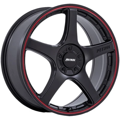 Petrol PE003 P2E 20x8.5 5x108/5x4.5" +40mm Black/Red Wheel Rim 20" Inch - Image 1 of 4