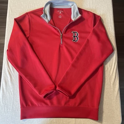 Antigua Boston Red Sox  Polyester Quarter Zip Pullover - Image 1 of 3