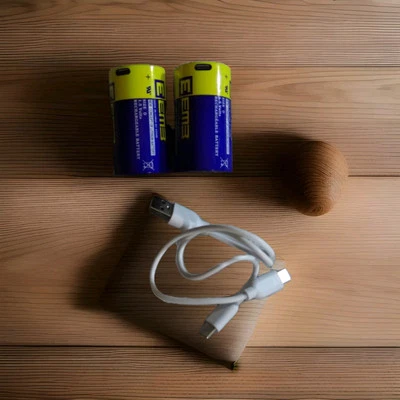 Rechargeable 1.5V D Cell Lithium Batteries with USB-C Charging - 2 Pack - Image 1 of 4
