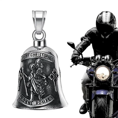 St. Christopher Guardian Bell Motorrad Lucky Bell Edelstahl Ride Bell - Bild 1 von 4