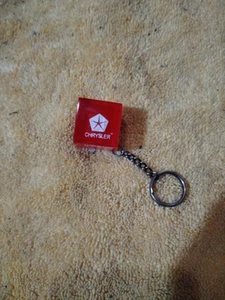 Vtg 80's Rare!!! Crysler motors Advertising Keychain Acrylic - Picture 1 of 5