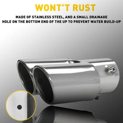 Car Exhaust Pipe Tip Rear Tail Throat Muffler Stainless Steel Auto Accessories - image 1 of 4