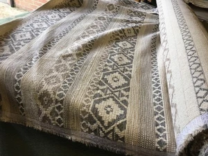 2 meters  Heavy Upholstery Fabric    cream grey taupe - Picture 1 of 3