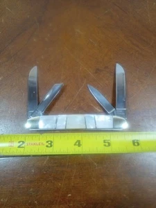 New STEEL WARRIOR 4 BLADE CONGRESS MOTHER OF PEARL (ITEM #6730F4) No Box!! Nice! - Picture 1 of 8