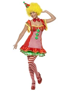 Ladies Comical Circus Boo Boo The Clown Fancy Dress Costume - Picture 1 of 3