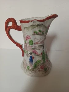 Tetera vintage japonesa KUTANI Geisha niñas sin tapa - Imagen 1 de 24