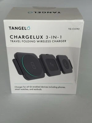 Tangelo ChargeLux 3 in 1 Magnetic Folding Wireless Charger TG - CLUX3. New - Image 1 of 4