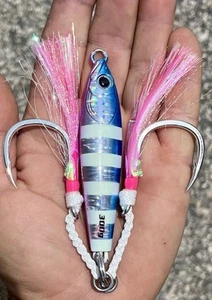 New Tungsten Jig 300g Tiny 3 3/4 “ Solid Tungsten Lowest Profile Bluefin Tuna - Picture 1 of 5