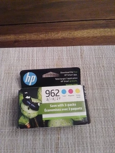 NOWE Oryginalne wkłady z żółtym atramentem HP 962 Cyan Purgenta 3YP00AN OEM Exp 2025 - Zdjęcie 1 z 3