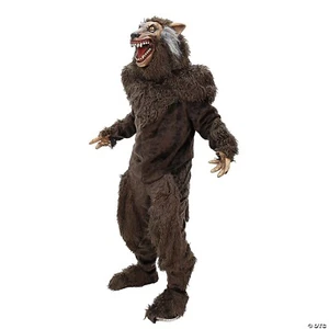 Deluxe Men's Werewolf Complete Costume Fantasia Adult Wolf Lobisomem Lobo - Picture 1 of 4
