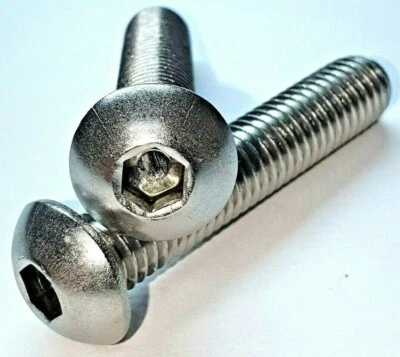 Linsenkopfschrauben M3 M4 M5 M6 M8 M10 Innensechskant Edelstahl A2 DIN ISO 7380 - Bild 1 von 2