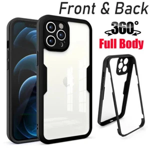 360° Full Body Case For iPhone 15 14 13 12 11 Pro Max Plus XR X 8 Plus SE3 Cover - Picture 1 of 23