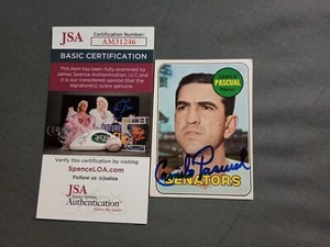 CAMILO PASCUAL 1969 Topps # 513 autographed signed card SENATORS 69 JSA AUTO - Picture 1 of 6