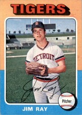 1975 Topps Baseball Jim Ray (B) Detroit Tigers #89