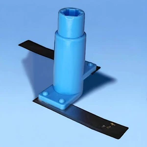TUPPERWARE ERSATZTEIL MESSER-EINSATZ FÜR D130 QUICK-CHEF 2 BLAU - Bild 1 von 2