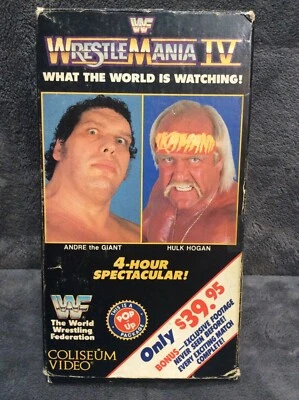 WWF Wrestlemania 4 vhs Andre the Giant Hulk Hogan rare htf  - Image 1 of 4