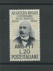 1950 Trieste A Amg-Ftt Cnt Birth A Righi 1 Value New MNH MF23236