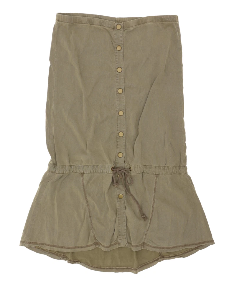 Falda cintura elástica dobladillo con cordón verde talla M XCVI L29321 para mujer Foto 1 de 4