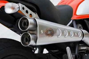 DUCATI SCRAMBLER HIGH MOUNT FULL KIT 2>1 EXHAUST SILENCER FULL KIT ZARD ITALIA - Picture 1 of 6